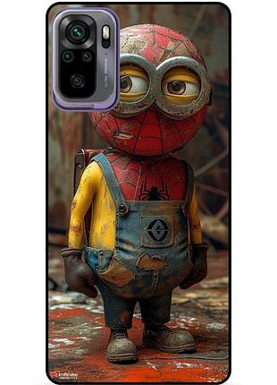Чехол силиконовый бампер для xiaomi redmi note 10s с рисунком миньон marvel человек паук