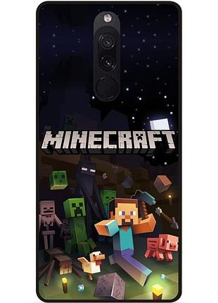 Силіконовий чохол бампер для xiaomi redmi 8 гра майнкрафт minecraft