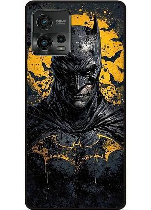 Чехол силиконовый бампер для motorola moto g72 с рисунком бэтмен batman