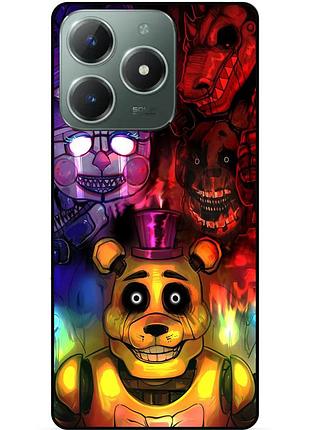 Силиконовый бампер чехол для infinix smart 8 plus (x6526) с рисунком фредди freddy аниматроники