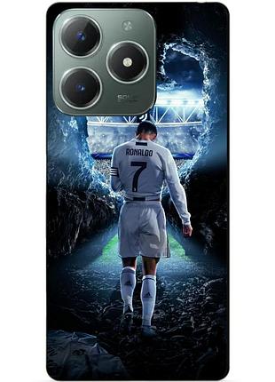 Силіконовий чохол бампер для tecno spark 20 pro з малюнком ronaldo роналдо