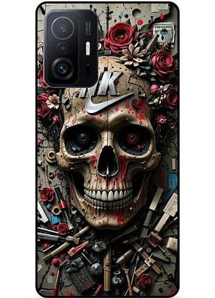 Чохол силіконовий бампер для xiaomi 11t pro з малюнком череп скелет