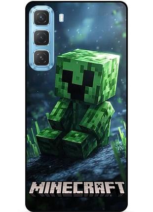 Силіконовий чохол бампер для infinix hot 60 pro plus (x6886) стів minecraft кріпер майнкрафт