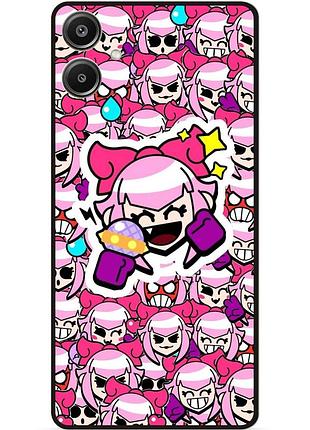 Силиконовый бампер чехол для samsung a05 стикеры бравл мелоди brawl