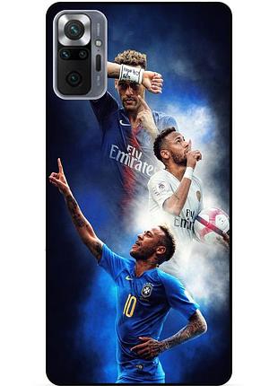 Силиконовый бампер чехол для xiaomi redmi note 10 pro с рисунком неймар neymar