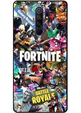 Силіконовий чохол бампер для xiaomi redmi 9 з картинкою fortnite фортнайт
