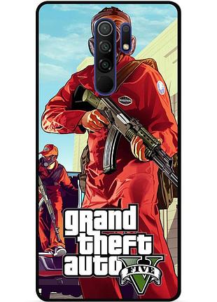 Силіконовий бампер чохол для xiaomi redmi 9 з малюнком gta гта