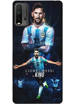 Силиконовый бампер чехол для xiaomi redmi 9t с рисунком messi аргентина месси