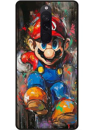 Чехол силиконовый бампер для xiaomi redmi 8 с рисунком марио marvel mario