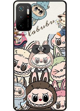Чехол силиконовый бампер для xiaomi poco m3 pro с картинкой лабубу labubu