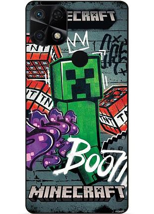 Силіконовий чохол бампер для xiaomi poco c40 з малюнком майнкрафт minecraft