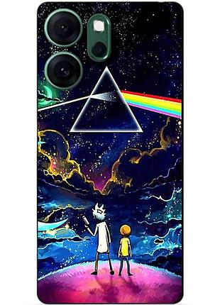 Силіконовий чохол бампер для oppo reno 14fs з малюнком рік і морті rick and morty