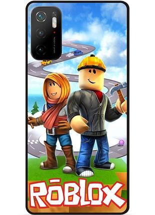 Силіконовий чохол бампер для xiaomi poco m3 pro з картинкою roblox роблокс