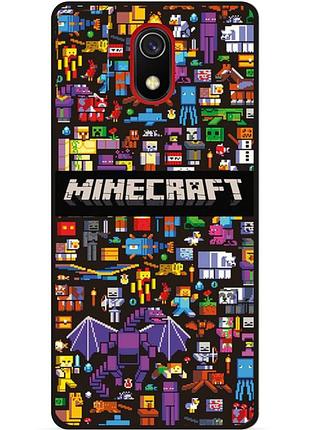 Силиконовый чехол бампер для samsung j5 j530 с картинкой майнкрафт minecraft