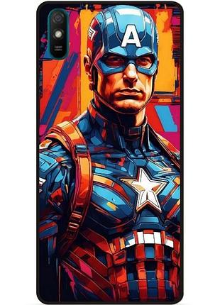 Силіконовий бампер чохол для huawei y5 2019 з малюнком капитан америка marvel captain america
