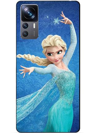 Чехол силиконовый бампер для xiaomi 12t pro с рисунком эльза холодное сердце