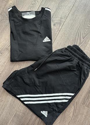 Костюм жіночий adidas коричневий чорний меланж сірий с м л