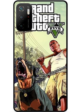 Чехол силиконовый бампер для xiaomi poco m3 pro с картинкой гта gta