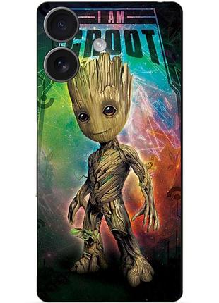 Чехол силиконовый бампер для iphone 17 с рисунком groot грут стражи галактики