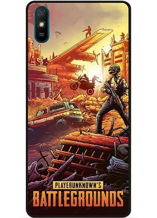 Силиконовый чехол бампер для xiaomi redmi 9a puвg пабг
