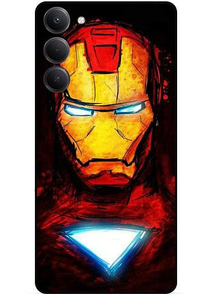 Чехол силиконовый бампер для xiaomi redmi 15 с рисунком marvel марвел железный человек iron man