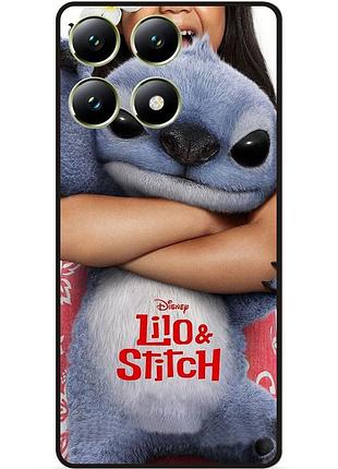 Силиконовый чехол бампер для xiaomi 14t pro стич и лило stitch