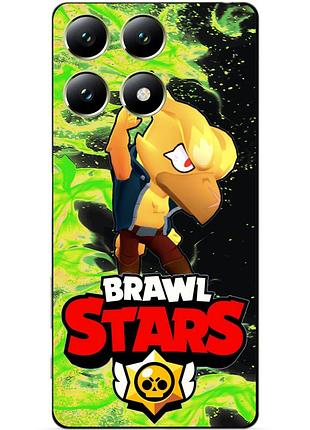 Силіконовий бампер чохол для xiaomi 14t pro з героєм бравл ворон фенікс brawl