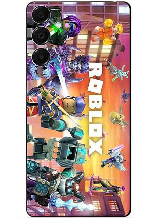 Силіконовий чохол бампер для samsung a17 з картинкою роблокс roblox