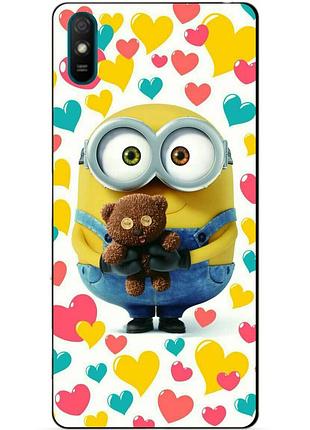 Силіконовий чохол бампер для xiaomi redmi 9a з малюнком міньйон боб minion