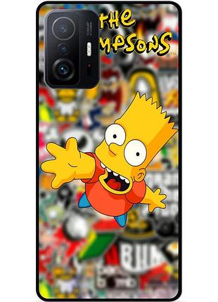 Чехол силиконовый бампер для xiaomi 11t с рисунком симпсоны simpsons бард