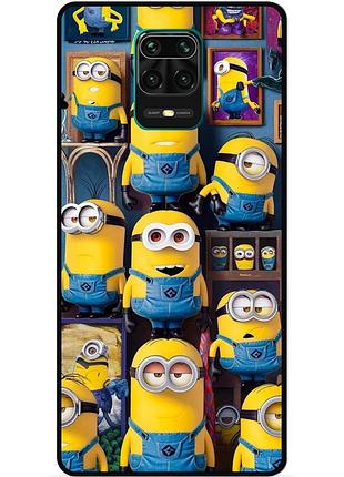 Силіконовий чохол бампер для xiaomi redmi note 9s з малюнком міньйони minion