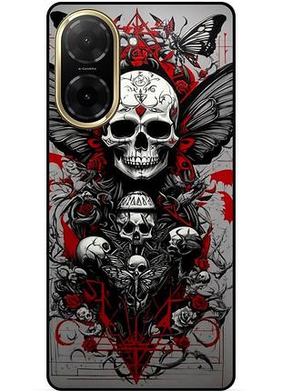 Силиконовый чехол бампер для xiaomi redmi a5 с картинкой скелет череп