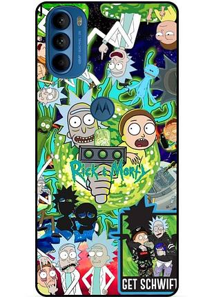 Силіконовий чохол бампер для motorola moto g31 з малюнком rick and morty рік і морті
