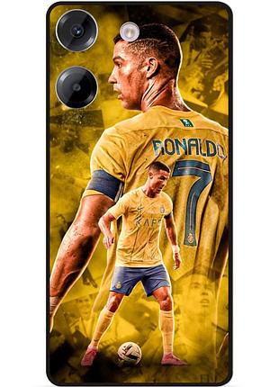 Силиконовый бампер чехол для xiaomi poco m7 pro с рисунком роналдо аль наср ronaldo