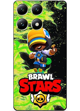 Силіконовий бампер чохол для xiaomi 14t з героєм бравл леон финалист brawl