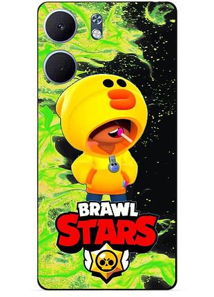 Силіконовий бампер чохол для oppo a5x з героєм бравл леон качка brawl