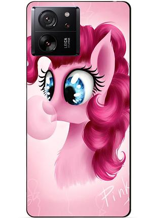Чехол силиконовый бампер для xiaomi 13t pro с рисунком пони пинки пай мой маленький пони