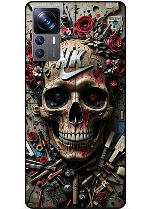 Чохол силіконовий бампер для xiaomi 12t pro з малюнком череп скелет