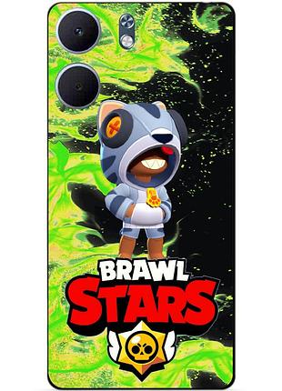 Чехол силиконовый бампер для oppo a5x с героем бравл леон бродячий brawl