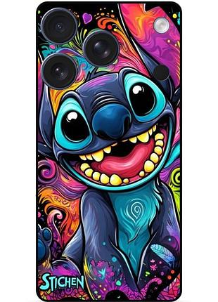 Чехол силиконовый бампер для iphone 17 pro max с рисунком стич stitch