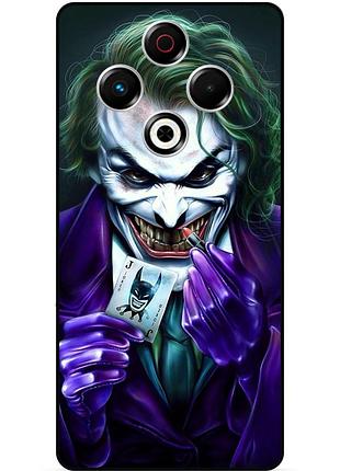 Чехол силиконовый бампер для tecno spark 30 (kl6) с рисунком joker джокер