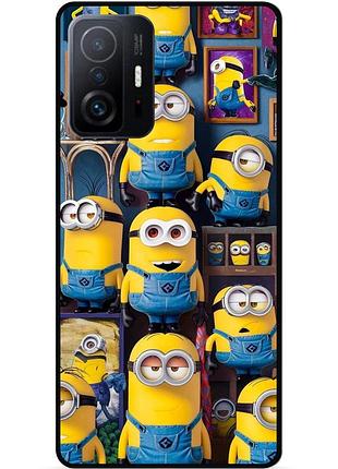 Силиконовый бампер чехол для xiaomi 11t с картинкой миньоны minion