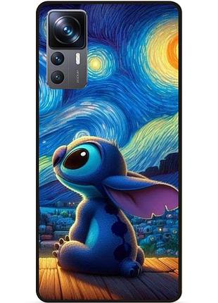 Силиконовый бампер чехол для xiaomi 12t pro stitch лило и стич