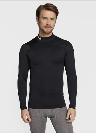 Черная компрессионная кофта лонгслив андер армор under armour coldgear black, m, оригинал