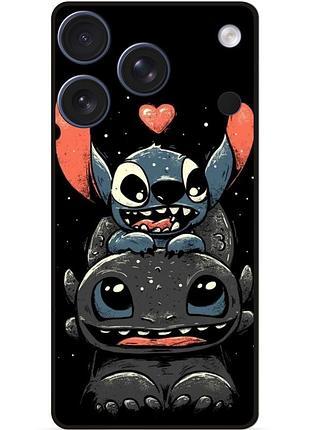 Силиконовый чехол бампер для iphone 17 pro max с рисунком stitch стич