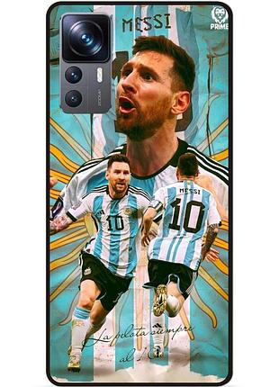 Силиконовый бампер чехол для xiaomi 12t с рисунком messi аргентина месси