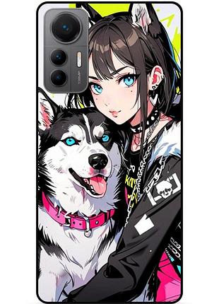 Чехол силиконовый бампер для xiaomi 12 lite с рисунком хаски аниме