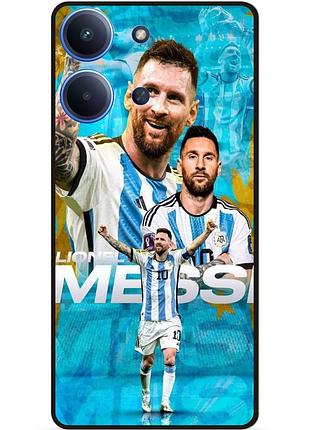 Силиконовый бампер чехол для xiaomi redmi 15c с рисунком messi месси