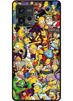 Силіконовий чохол бампер для motorola moto g72 з малюнком стикери гравіті фолз футурама маріо