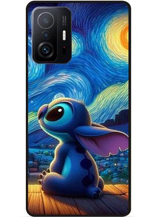 Силиконовый бампер чехол для xiaomi 11t stitch лило и стич